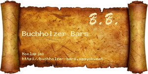 Buchholzer Bars névjegykártya